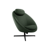 Cane-Line Pace Lounge Chair Frame incl. neck cushion Black, aluminium Dark green, Cane-line Zen