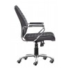 Zuo Modern Enterprise Low Back Office Chair in Black - Side