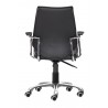 Zuo Modern Enterprise Low Back Office Chair in Black - Back