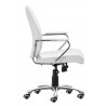 Zuo Modern Enterprise Low Back Office Chair in White - Side