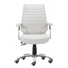 Zuo Modern Enterprise Low Back Office Chair in White - Front
