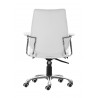Zuo Modern Enterprise Low Back Office Chair in White - Back