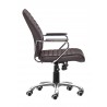 Zuo Modern Enterprise Low Back Office Chair in Espresso - Side