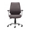 Zuo Modern Enterprise Low Back Office Chair in Espresso - Front