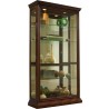 Pulaski Furniture Lighted Sliding Door 4 Shelf Curio Cabinet in Cherry Brown