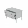 Manhattan Comfort Crown Bachelor Dresser in White Open - Manhattan Comfort Crown Bachelor Dresser in White Open