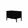 Manhattan Comfort Crown Bachelor Dresser in Black Front Angle - Manhattan Comfort Crown Bachelor Dresser in Black Front Angle
