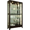 Pulaski Furniture Sliding Door 5 Shelf Curio Cabinet in Deep Brown Side