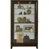 Pulaski Furniture Sliding Door 5 Shelf Curio Cabinet in Deep Brown Front