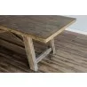 Alpine Furniture Newberry Extension Dining Table, Salvaged Grey - Edge Close-up - Alpine Furniture Newberry Extension Dining Table, Salvaged Grey - Edge Close-up