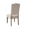 Alpine Furniture Newberry Set of 2 Button Tufted Parson Chairs in Weathered Natural - Back Angle