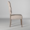 Alpine Furniture Newberry Set of 2 Button Tufted Parson Chairs in Weathered Natural - Side
