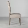 Alpine Furniture Newberry Set of 2 Button Tufted Parson Chairs in Weathered Natural - Side - Alpine Furniture Newberry Set of 2 Button Tufted Parson Chairs in Weathered Natural - Side