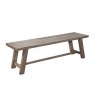 Alpine Furniture Newberry Bench, Salvaged Grey - Front Side Angle