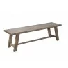 Alpine Furniture Newberry Bench, Salvaged Grey - Front Side Angle - Alpine Furniture Newberry Bench, Salvaged Grey - Front Side Angle