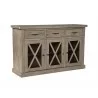 Alpine Furniture Newberry Sideboard in Weathered Natura - Angled - Alpine Furniture Newberry Sideboard in Weathered Natura - Angled
