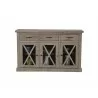 Alpine Furniture Newberry Sideboard in Weathered Natura - Front - Alpine Furniture Newberry Sideboard in Weathered Natura - Front