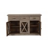 Alpine Furniture Newberry Sideboard in Weathered Natura - Opened Drawers