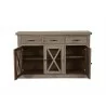 Alpine Furniture Newberry Sideboard in Weathered Natura - Opened Drawers - Alpine Furniture Newberry Sideboard in Weathered Natura - Opened Drawers