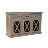 Alpine Furniture Newberry Sideboard in Weathered Natural - Angled