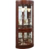 Pulaski Furniture Curved 5 Shelf Corner Curio Cabinet in Cherry Brown