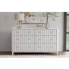 Alpine Furniture Stapleton 6 Drawer Dresser in White - Lifestyle