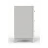 Alpine Furniture Stapleton 6 Drawer Dresser in White - Side