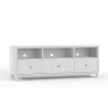 Alpine Furniture Stapleton TV Console in White - Angled - Alpine Furniture Stapleton TV Console in White - Angled