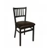 Troy Slat Back Chair In Steel Frame And Sand Black Finish - Troy Slat Back Chair In Steel Frame And Sand Black Finish