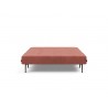 Innovation Living Cubed Full Size Sofa Bed With Dark Wood Legs - Cordufine Rust - Front Fully Folded