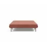 Innovation Living Cubed Full Size Sofa Bed With Dark Wood Legs - Cordufine Rust - Front Fully Folded - Innovation Living Cubed Full Size Sofa Bed With Dark Wood Legs - Cordufine Rust - Front Fully Folded