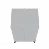 Manhattan Comfort Hampton Shoe Closet with 4 Shelves Solid Wood Legs in White Top - Manhattan Comfort Hampton Shoe Closet with 4 Shelves Solid Wood Legs in White Top