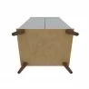 Manhattan Comfort Hampton Shoe Closet with 4 Shelves Solid Wood Legs in Off White and Maple Cream Bottom - Manhattan Comfort Hampton Shoe Closet with 4 Shelves Solid Wood Legs in Off White and Maple Cream Bottom