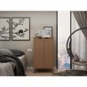 Manhattan Comfort Hampton Shoe Closet with 4 Shelves Solid Wood Legs in Maple Cream