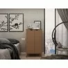 Manhattan Comfort Hampton Shoe Closet with 4 Shelves Solid Wood Legs in Maple Cream - Manhattan Comfort Hampton Shoe Closet with 4 Shelves Solid Wood Legs in Maple Cream