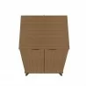 Manhattan Comfort Hampton Shoe Closet with 4 Shelves Solid Wood Legs in Maple Cream Top - Manhattan Comfort Hampton Shoe Closet with 4 Shelves Solid Wood Legs in Maple Cream Top