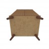 Manhattan Comfort Hampton Shoe Closet with 4 Shelves Solid Wood Legs in Maple Cream Bottom