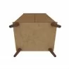 Manhattan Comfort Hampton Shoe Closet with 4 Shelves Solid Wood Legs in Maple Cream Bottom - Manhattan Comfort Hampton Shoe Closet with 4 Shelves Solid Wood Legs in Maple Cream Bottom