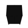 Manhattan Comfort Hampton Shoe Closet with 4 Shelves Solid Wood Legs in Black TOp