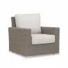 Sunset West Coronado Club Chair in Canvas Skyline with Self Welt - Angled - Sunset West Coronado Club Chair in Canvas Skyline with Self Welt - Angled
