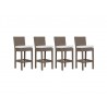 Coronado Wicker Barstool With Cushions - Set in Front Side Angle