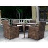 Sunset West Coronado 48" Square Wicker Dining Table - Lifestyle