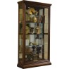 Pulaski Furniture Edwardian 5 Shelf Sliding Door Curio Cabinet in Oak Brown Front