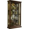 Pulaski Furniture Edwardian 5 Shelf Sliding Door Curio Cabinet in Oak Brown Front - Pulaski Furniture Edwardian 5 Shelf Sliding Door Curio Cabinet in Oak Brown Front