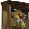 Pulaski Furniture Edwardian 5 Shelf Sliding Door Curio Cabinet in Oak Brown Top