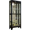 Pulaski Furniture Lighted Gallery Style 5 Shelf Curio Cabinet in Onyx Black Side