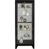 Pulaski Furniture Lighted Gallery Style 5 Shelf Curio Cabinet in Onyx Black Front
