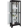 Pulaski Furniture Lighted Gallery Style 5 Shelf Curio Cabinet in Onyx Black 1