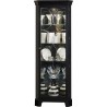 Pulaski Furniture Lighted 4 Shelf Corner Curio Cabinet in Oxford Black Front