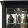 Pulaski Furniture Lighted 4 Shelf Corner Curio Cabinet in Oxford Black  Top